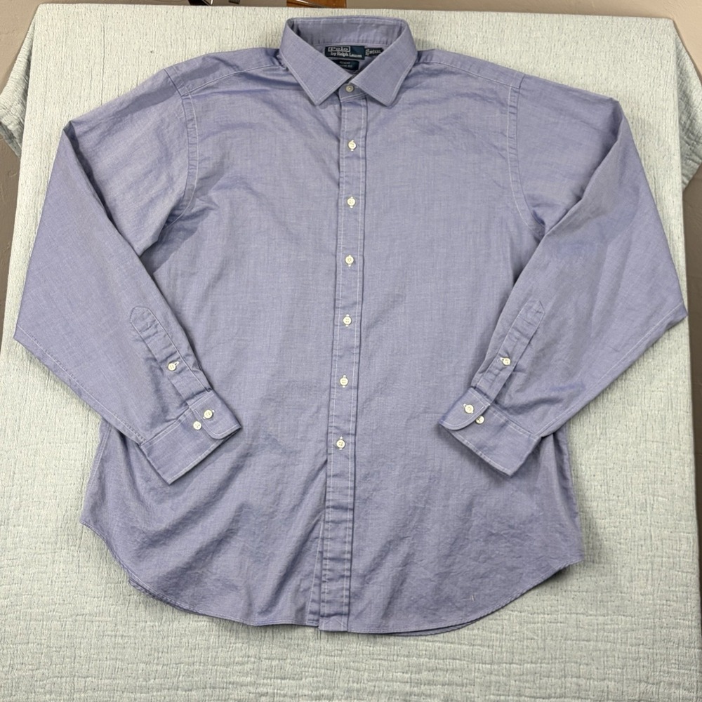 Polo Ralph Lauren Regent Classic Fit Dress Shirt Mens 2XL Blue Shirt